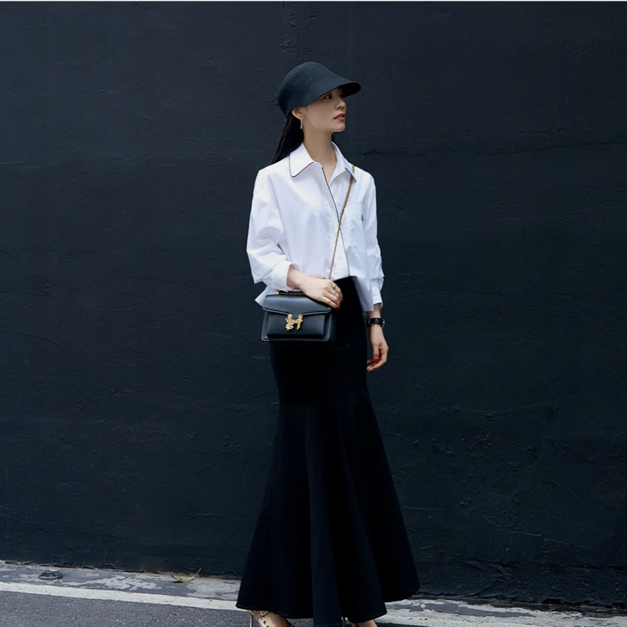 【靖雅专属】春夏新款时尚衬衫休闲短款白色气质法式轻奢小众 60