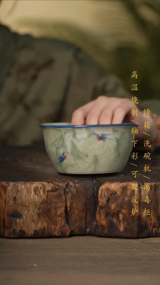 瓷片景德镇高温釉下彩可微波烤箱洗碗机