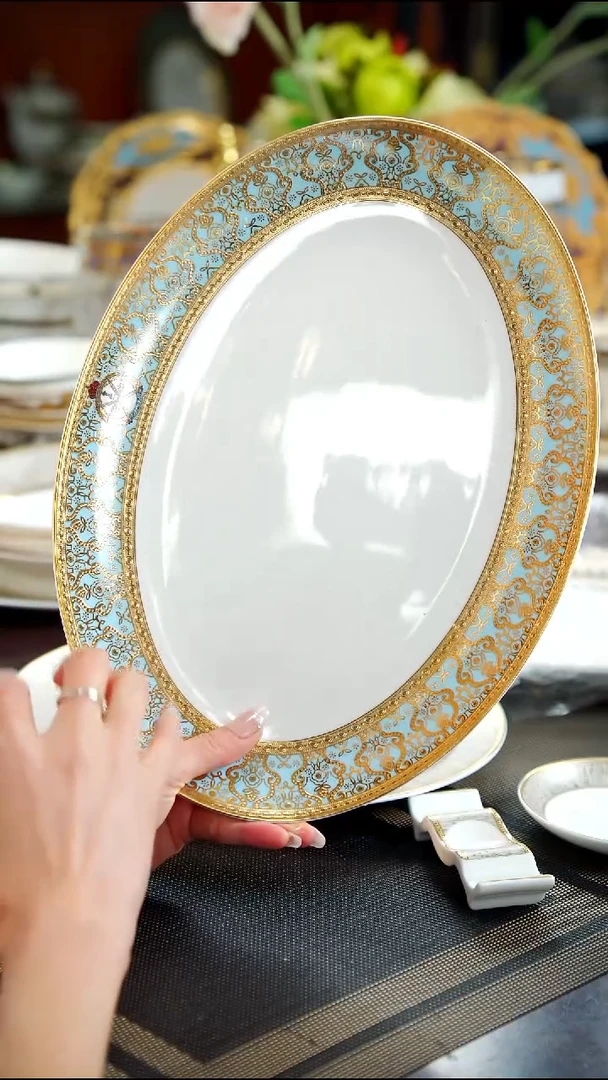 瓷片12英寸窝鱼盘   1个