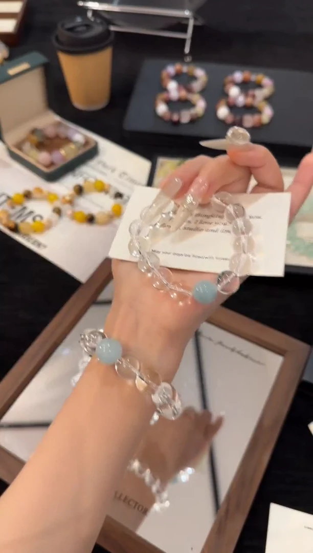 合金手链水晶白水晶x2084