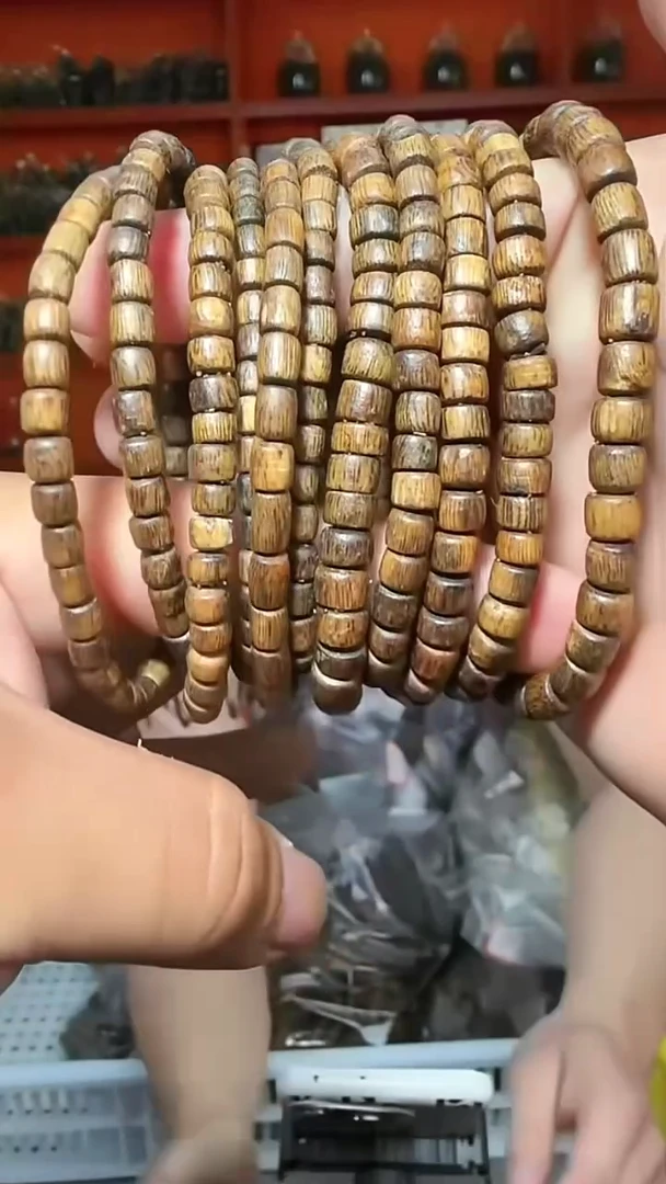 沉香手串3号乌身圆叶白棋多样性发一