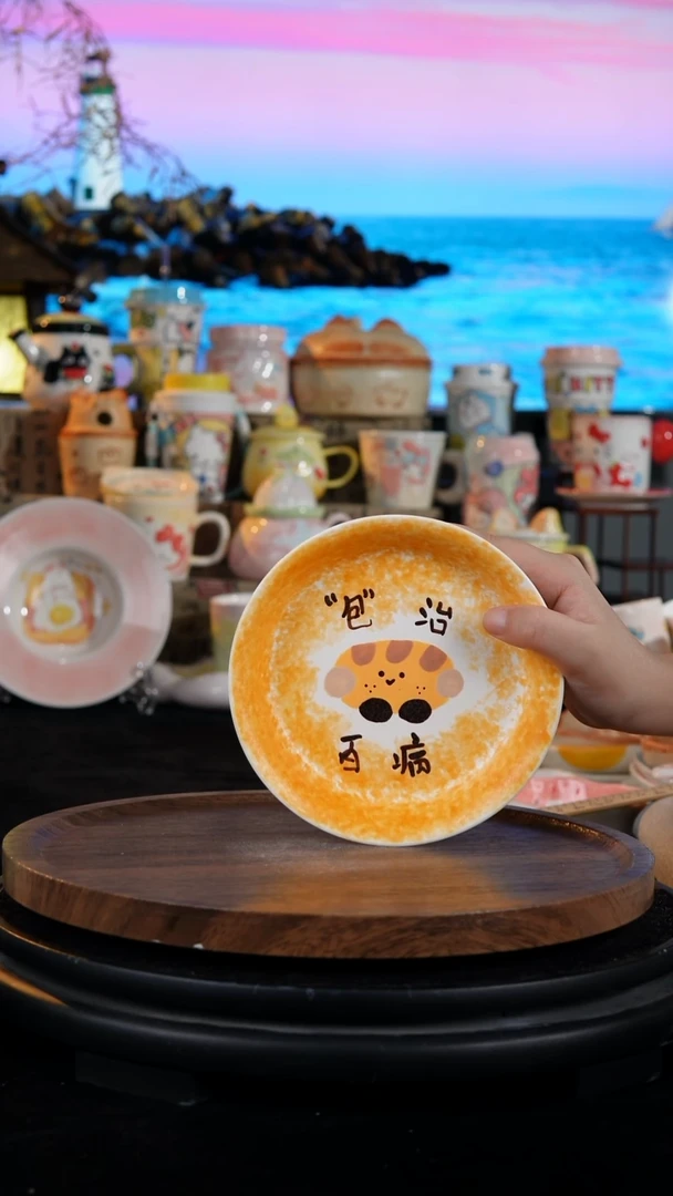 陶瓷便携款手工手绘景德镇陶瓷