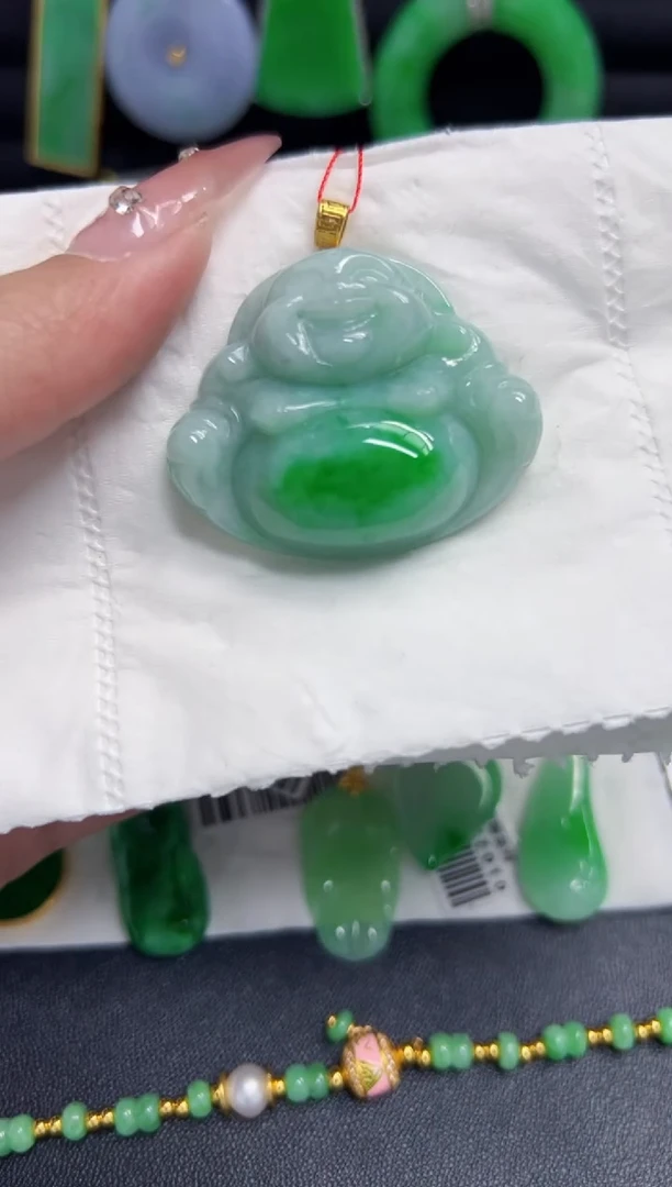 【闪购商品】翡翠颈饰18K金镶嵌Y缅料A货/支持复检/一件