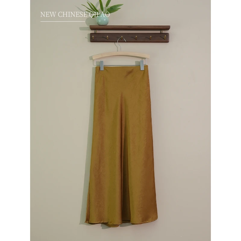 【流金】#夏季春夏新款百搭高级感气质时尚简约减龄国风新中式半裙