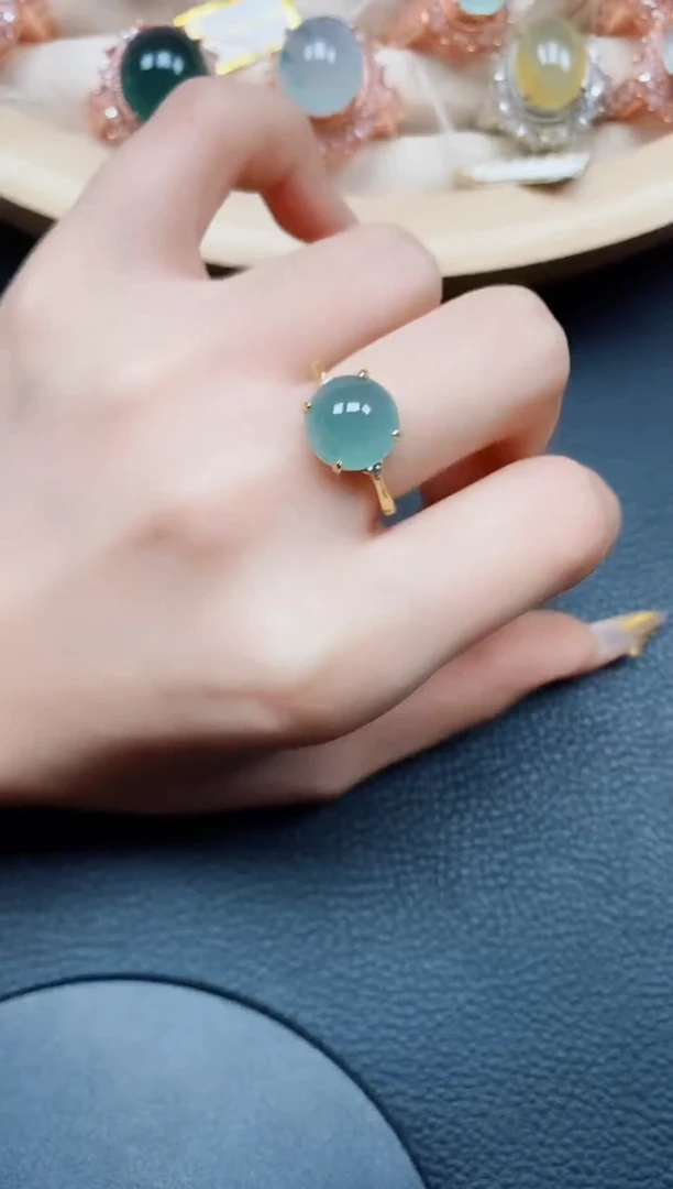 【闪购商品】翡翠戒指银S925镶嵌翡翠