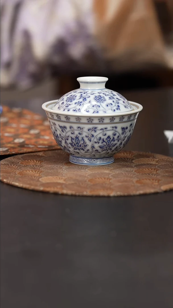 【闪购商品】杯四景堂青花描银