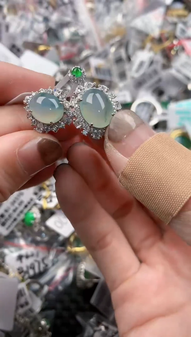 银S925镶嵌戒指翡翠333----5