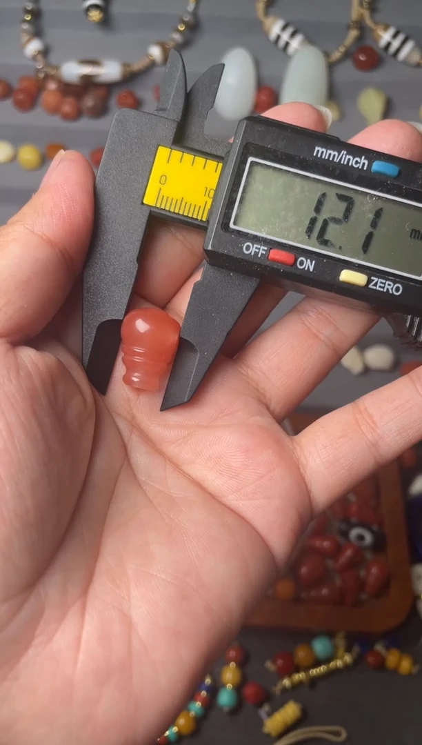 未镶嵌配饰南红玛瑙12南红三通单颗