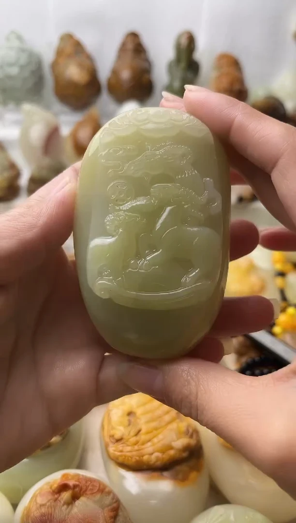 石材方解石棉纹正常不退换三羊开泰