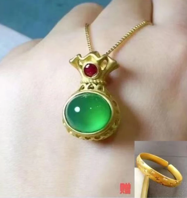 【直播专属】天然玛瑙代代有福钱袋吊坠（证书+礼盒）（多样性发货）