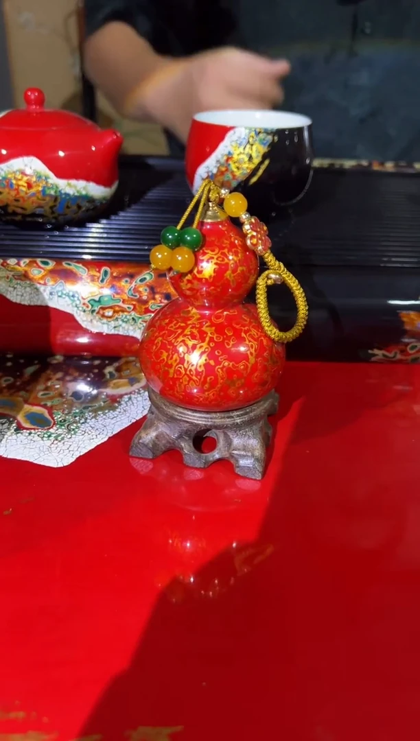 红金开口葫芦-太古大漆
