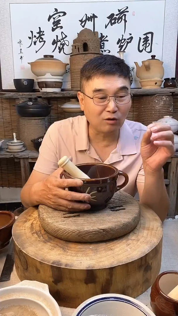 陶瓷陶瓷陶土大号擂钵捣蒜擂皮蛋