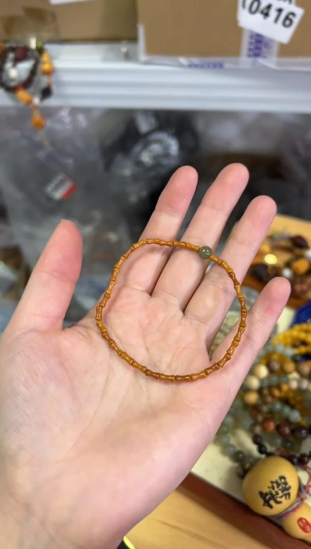 【闪购商品】橄榄核手串未镶嵌橄榄核竹节和田玉款[单圈手链]