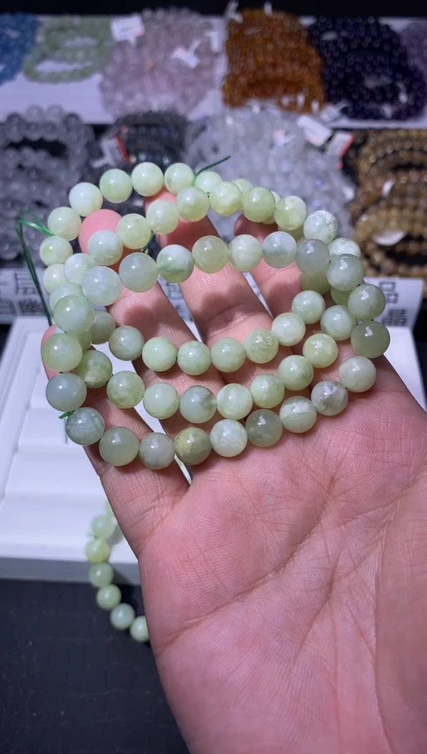 未镶嵌岫玉手串9mm岫玉