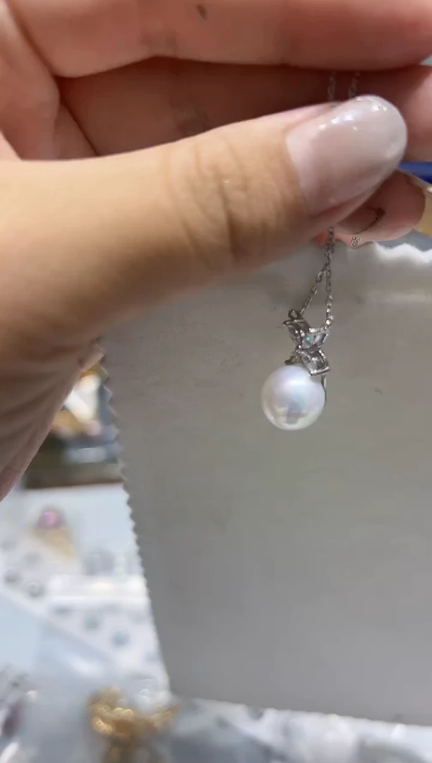 银S925镶嵌吊坠淡水珍珠144