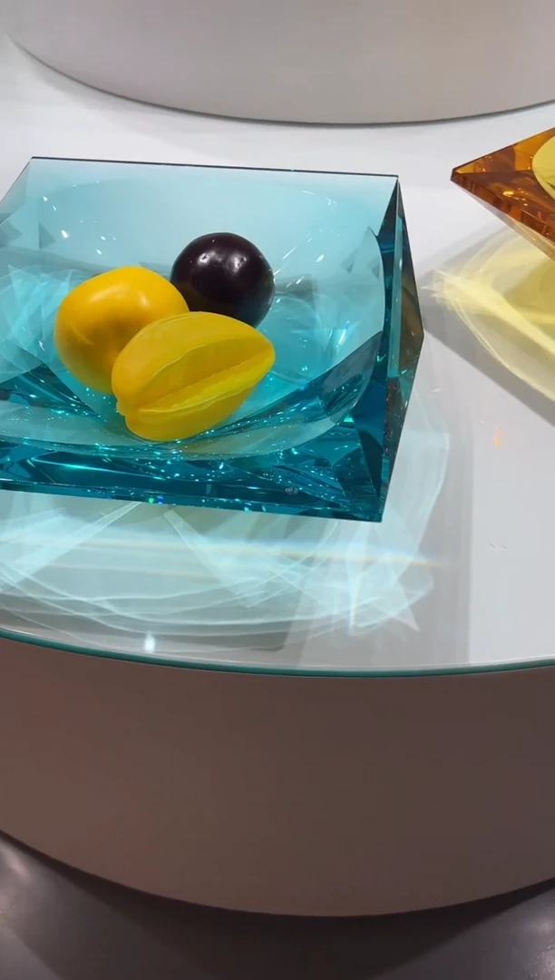摆件巴比特美学 冰蓝色方形冰湖