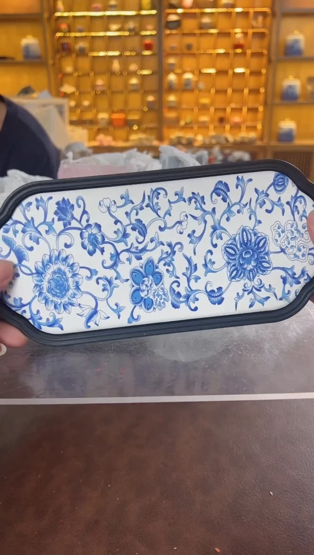 瓷片鸣盏居11111111青花茶盘