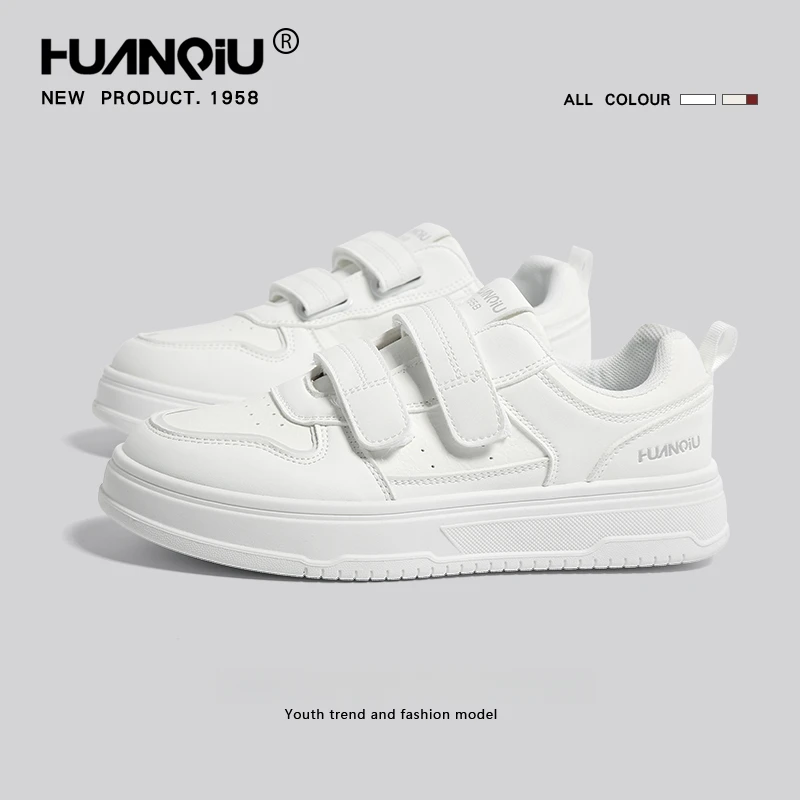 环球魔术贴小白鞋女2025春季新款韩系小众设计感休闲百搭学生板鞋