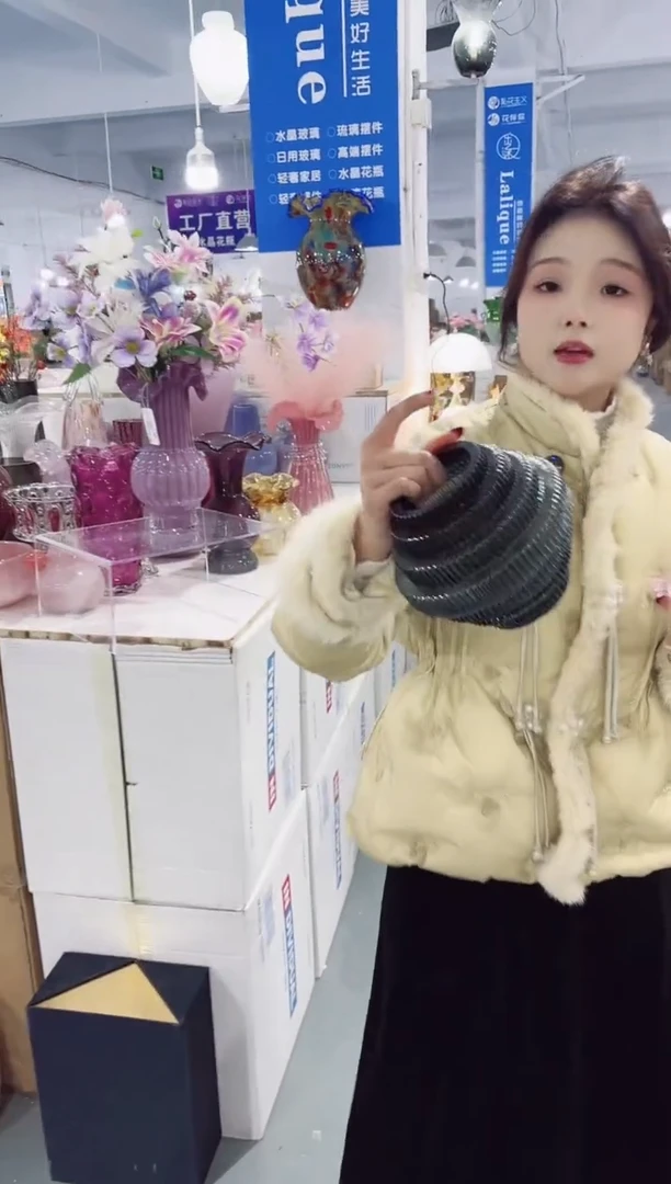 【闪购商品】玻璃私花主义花瓶厂-微瑕-MJGE