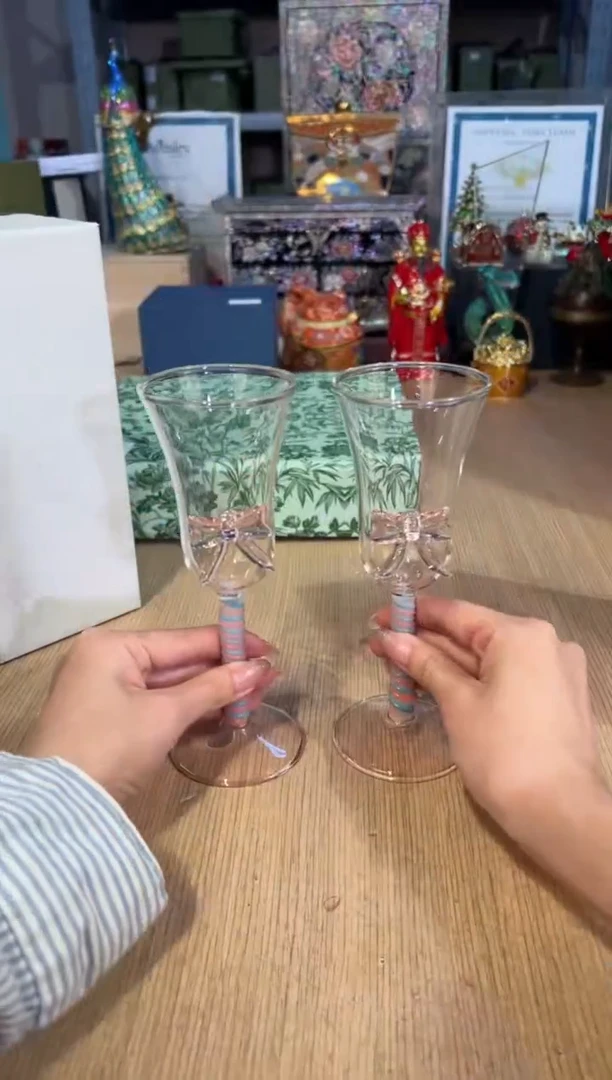 【闪购商品】杯11粉色蝴蝶结对杯（对图）