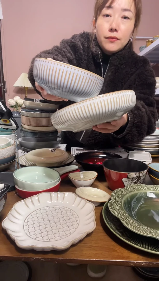 陶瓷微瑕（2个装）珍珠大小深盘