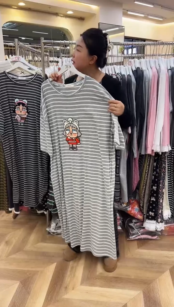 棉半袖睡裙170斤以下