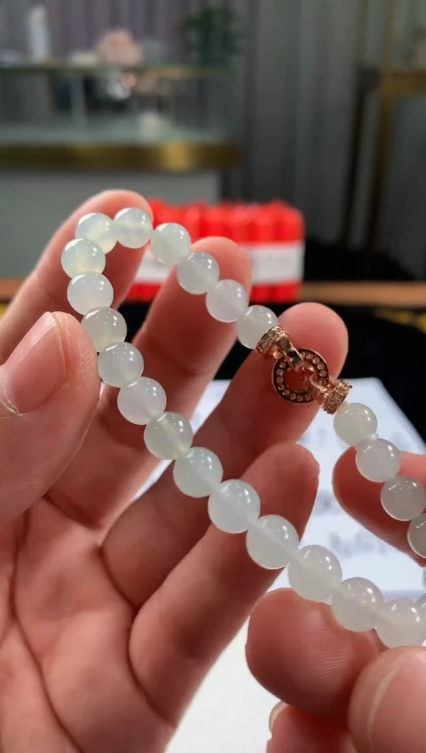 未镶嵌定制翡翠5075-手串