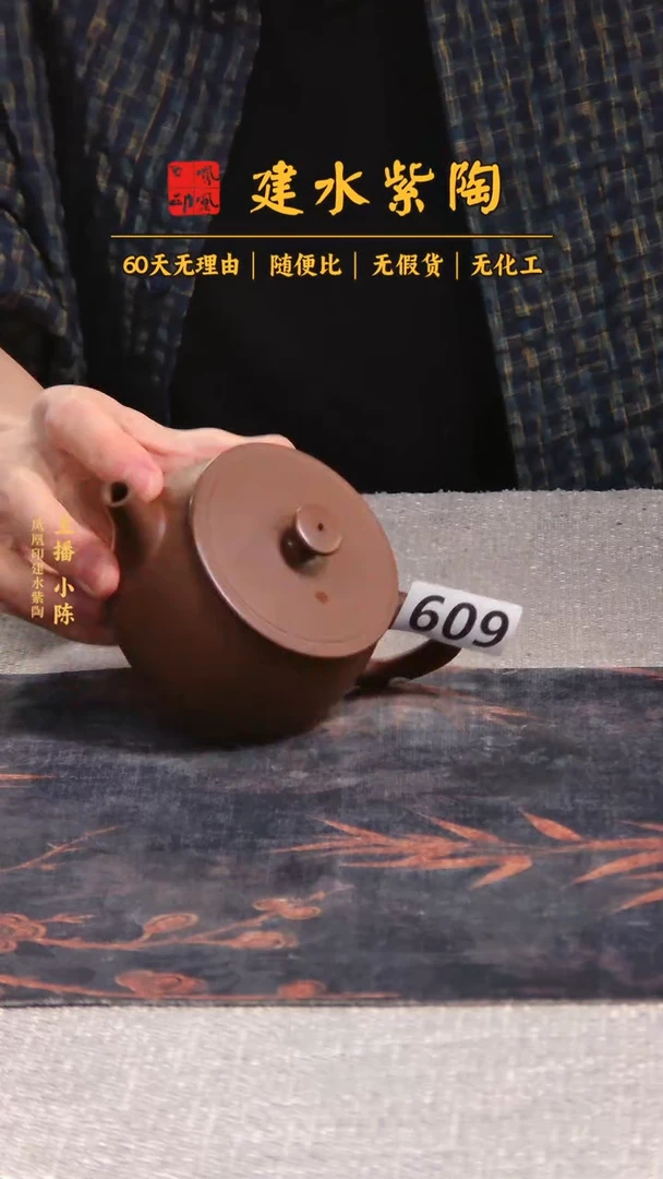 壶 建水紫陶单壶瑕疵放漏/B 609