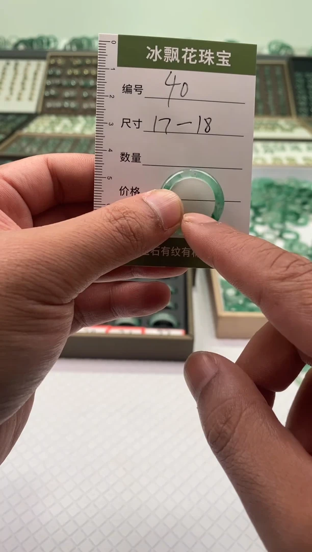未镶嵌石英质玉（非洲翠）戒圈高货戒圈18