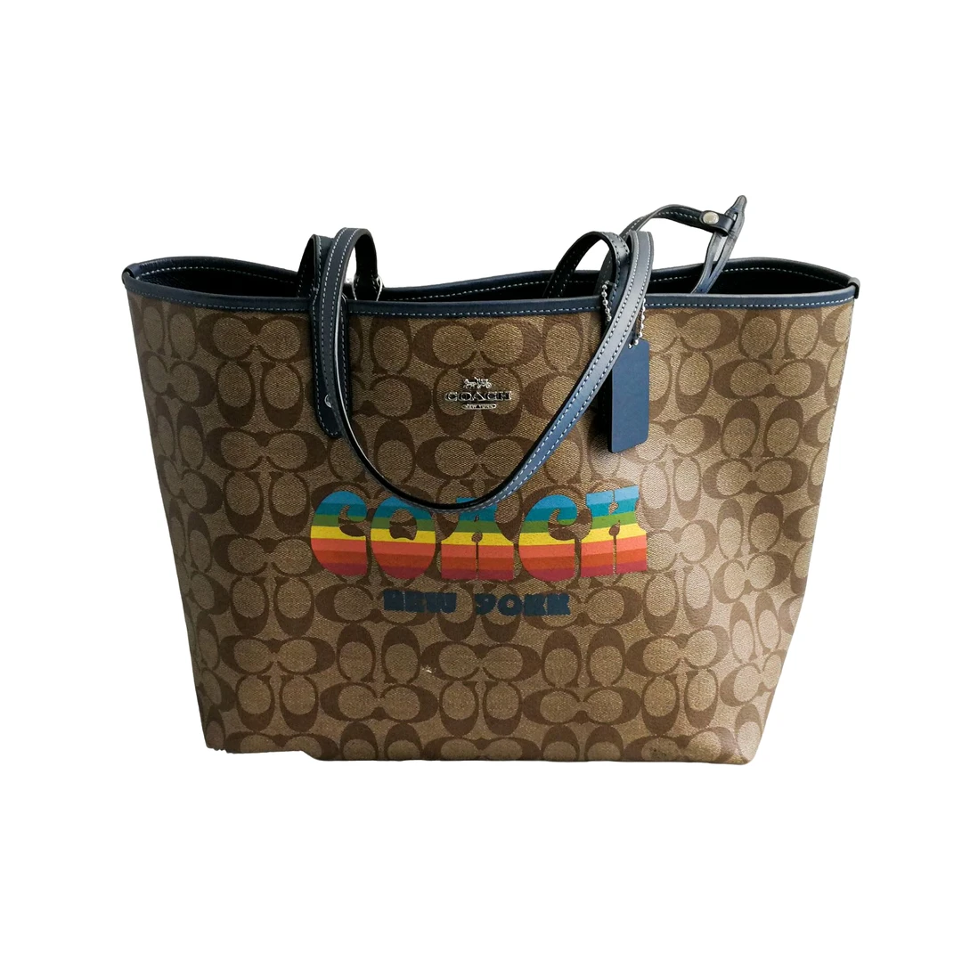 95新 COACH/蔻驰 coach 豹纹托特包 031525