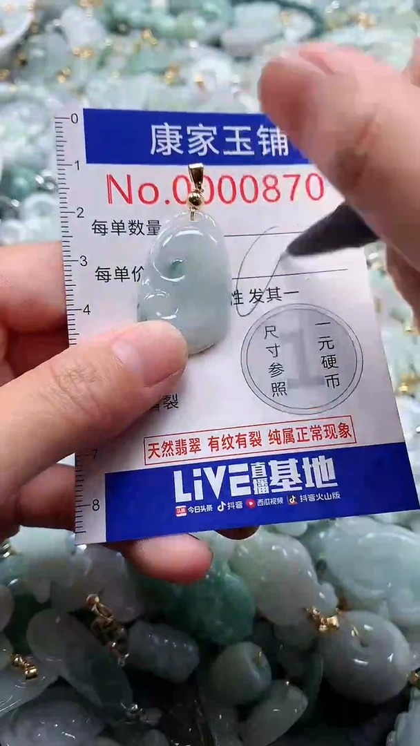 翡翠未镶嵌吊坠(不含链)870