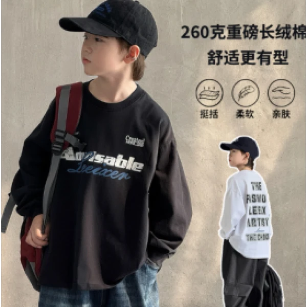 【品牌折扣】2025春秋新款男童T恤儿童百搭上衣长袖时尚-td8718