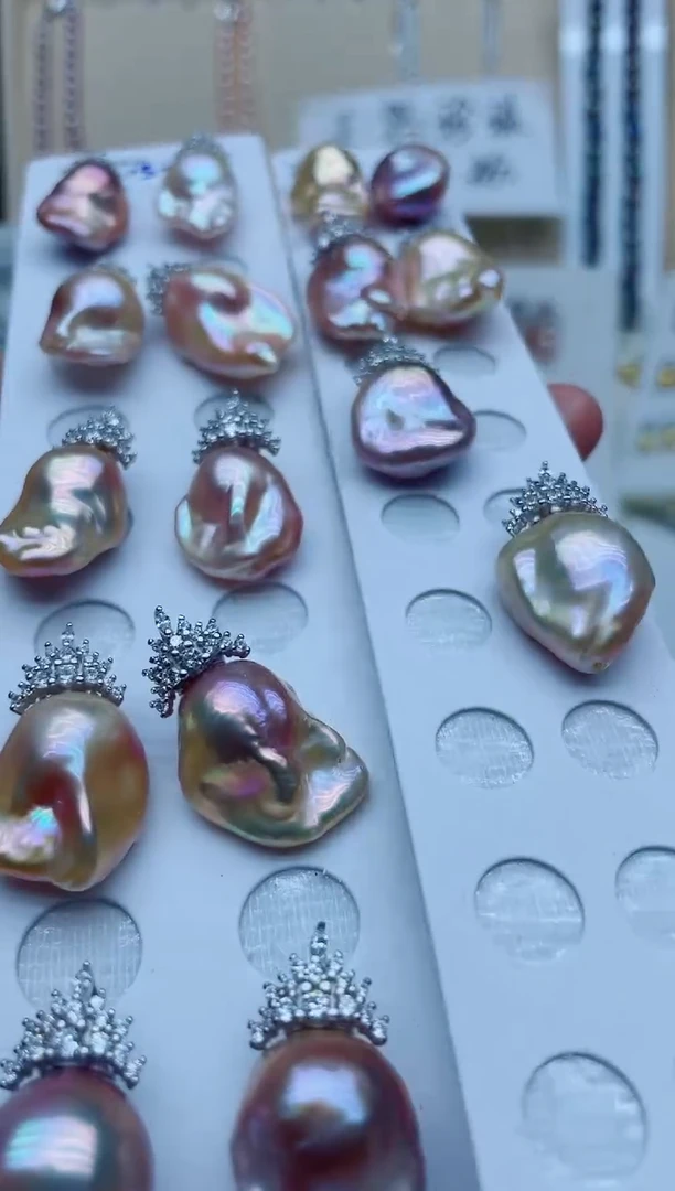 淡水珍珠银S925镶嵌吊坠(不含链)吊坠多样性发其一