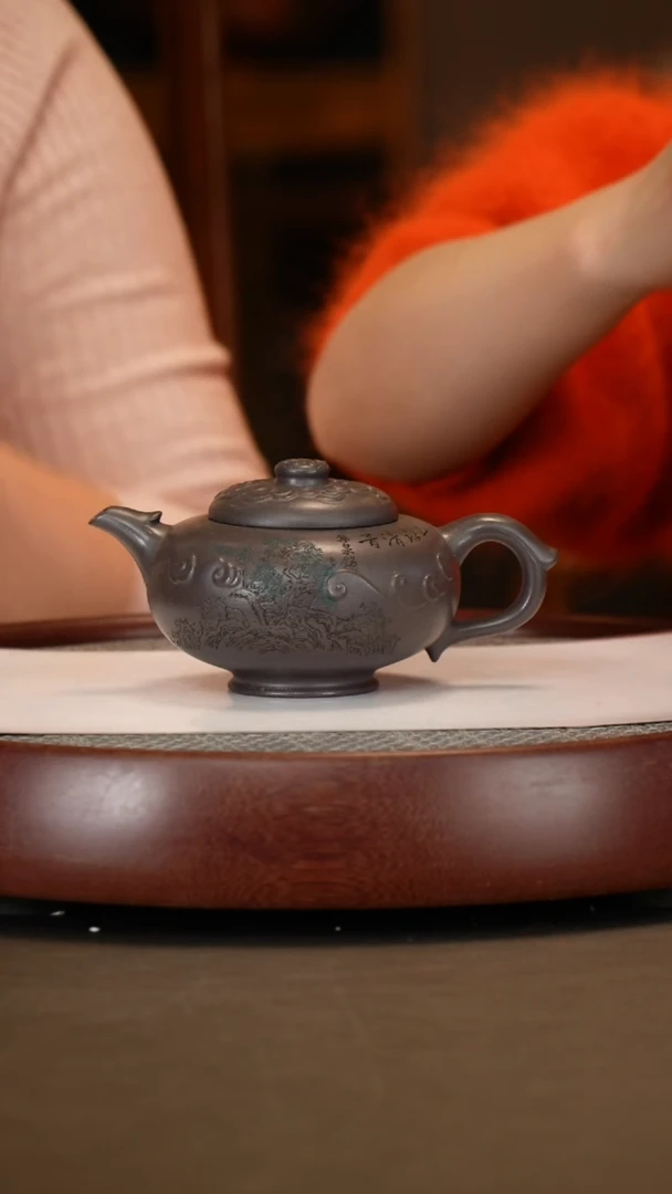 【闪购商品】紫砂茶壶【顾顺娣】天青山水清音   320CC