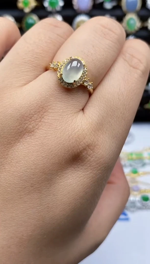 银S925镶嵌戒指翡翠1733