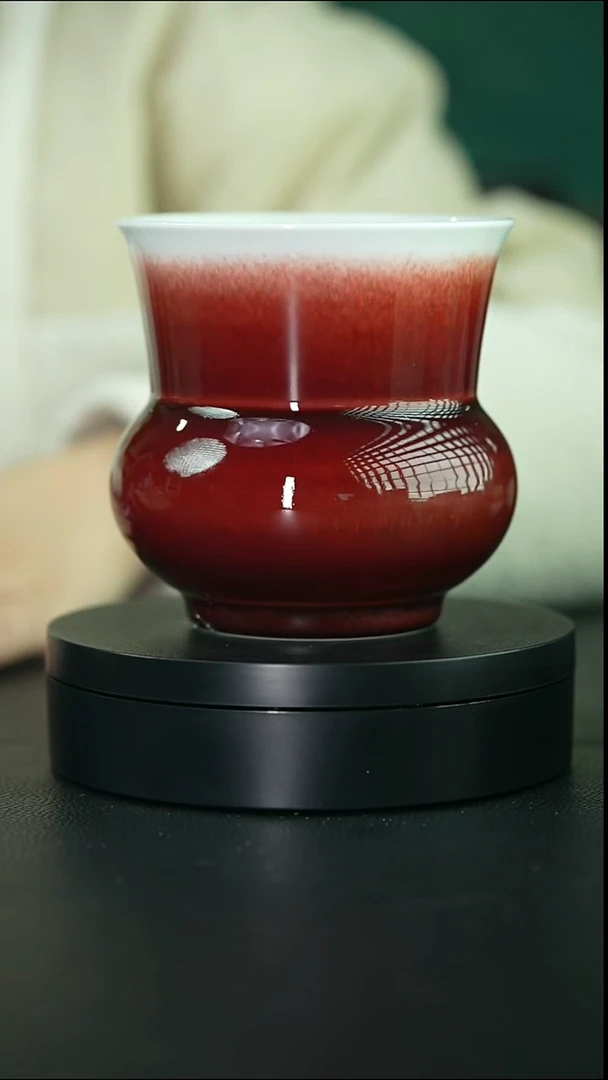 杯庐陵昱西四字篆款郎红水洗（22号）