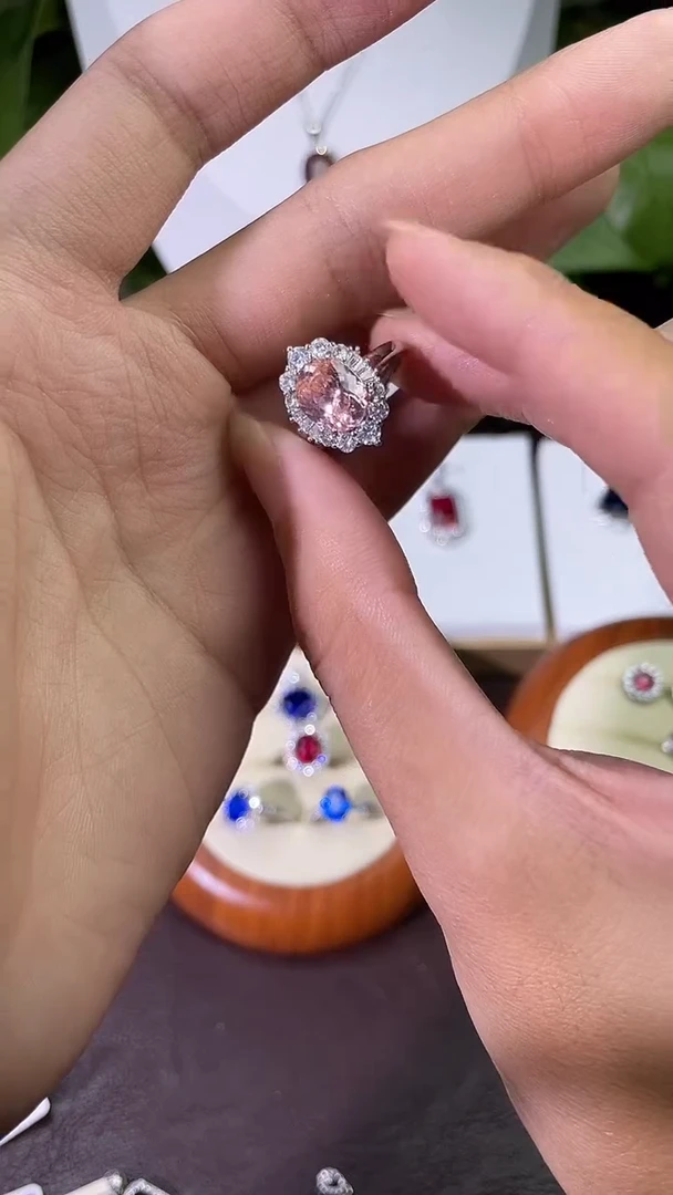 合金合成钻石粉宝戒指