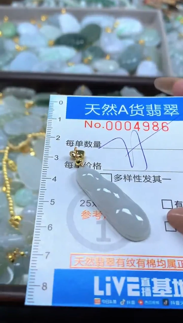 颈饰未镶嵌翡翠净货挂件-4986