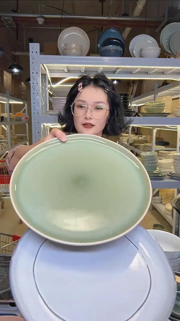 瓷152外贸尾货高温釉下彩陶瓷餐具默认微瑕