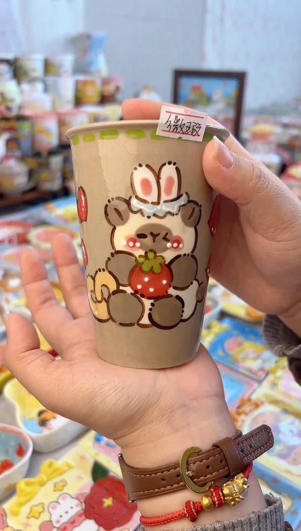 摆件陶景德镇陶瓷手绘微瑕