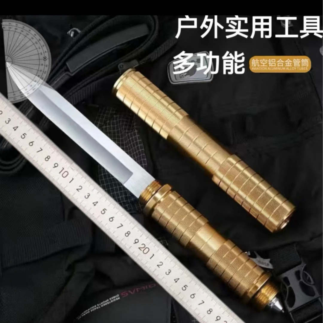 战术棍金箍棒多功能户外锋利小刀野营把玩