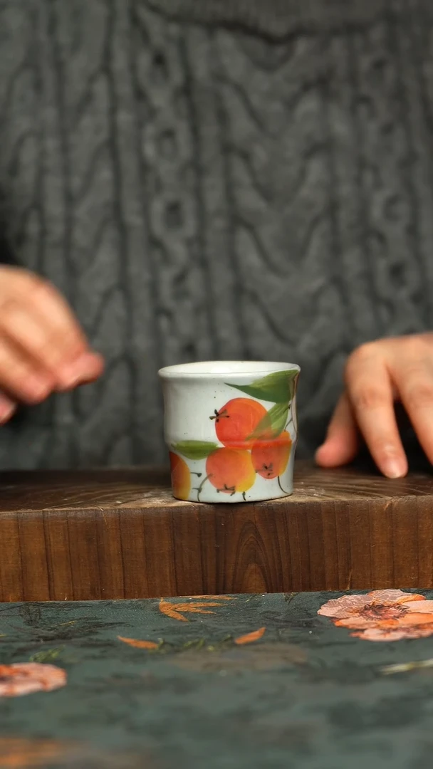 杯釉下彩手工手绘同款陶器