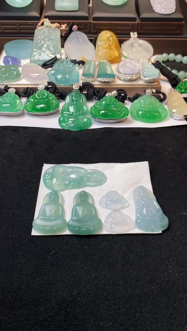 未镶嵌定制翡翠旧**～4063毛货不退不换
