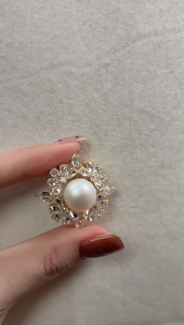 未镶嵌胸针海水珍珠q817