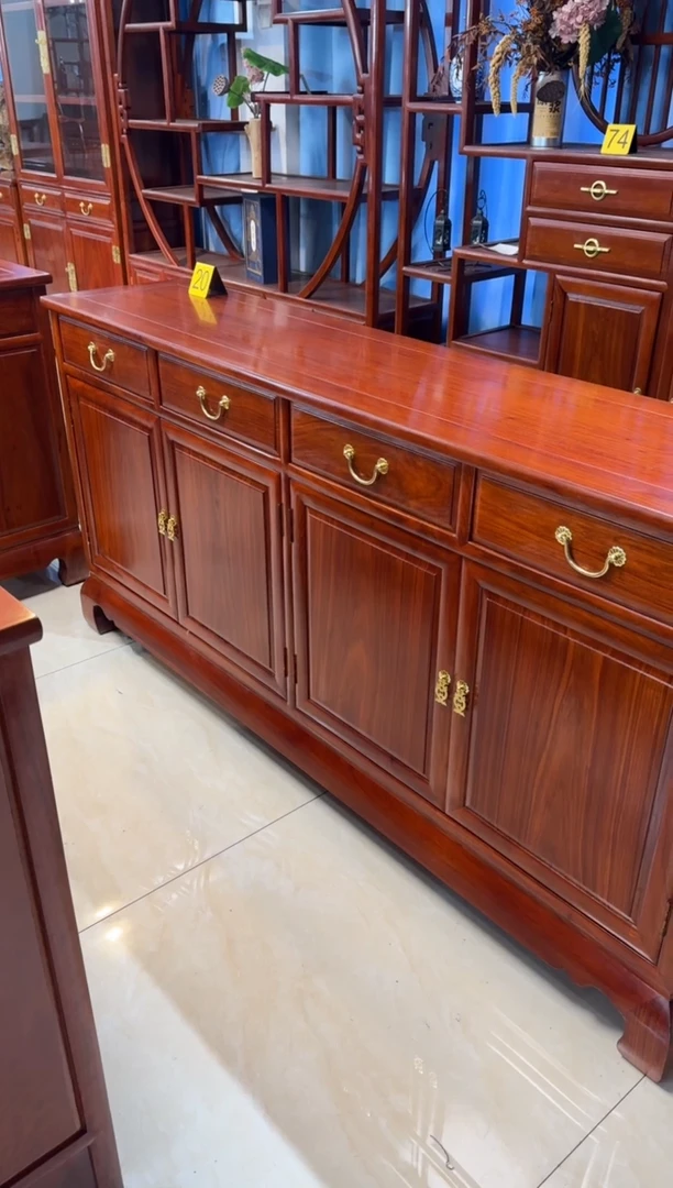 花梨木类成套家具用****意刺猬餐边柜178*40*88马蹄大脚