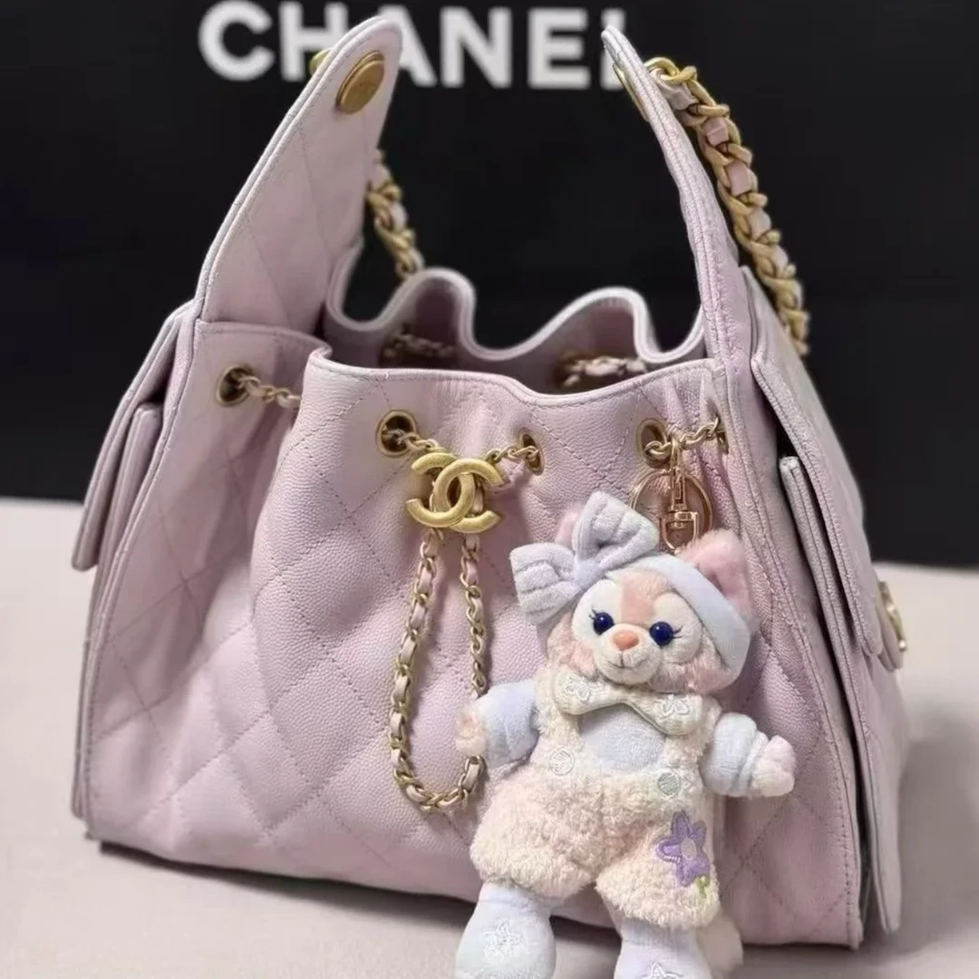 未使用 Chanel/香奈儿 25bag 25s 流浪包金扣紫色包/全新/AM4973