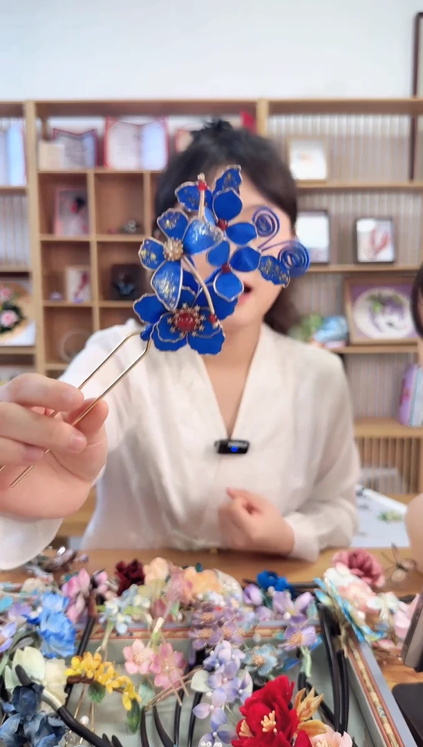 非金属无绒花发簪