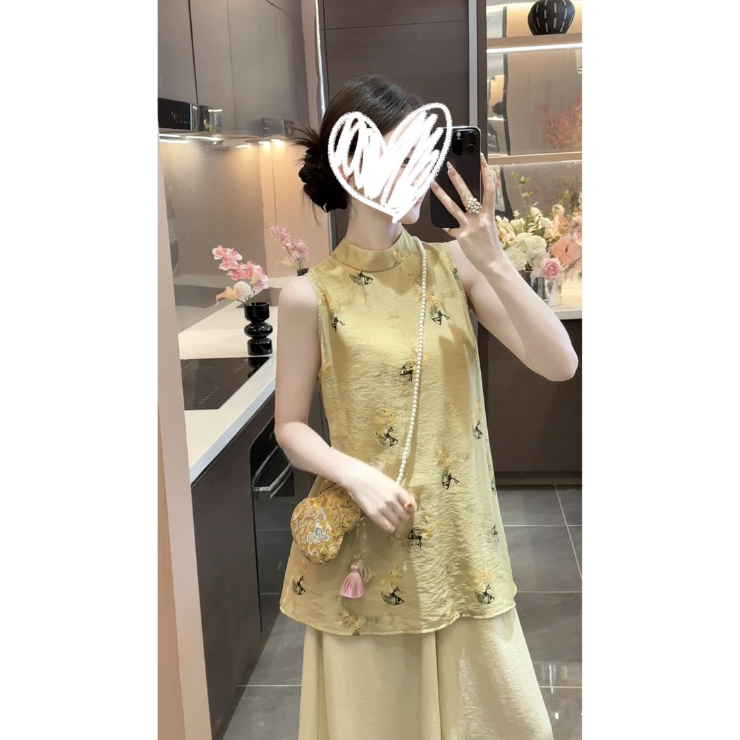 【小唐人】2025新款国风气质休闲宽松上衣+裤裙女小众设计时尚高级