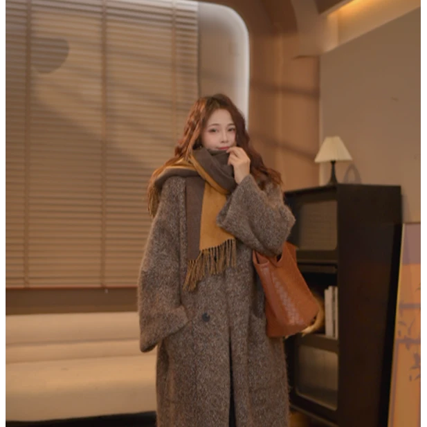 桔子甜了2025秋冬新款韩版百搭时尚网红氛围感围巾长款保暖围脖女