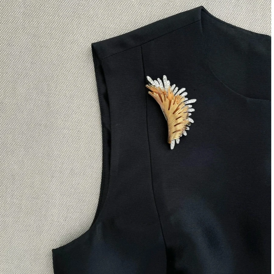 铜合金胸针 新中式精致优雅的vintage胸针女小众高级感饰品复古风